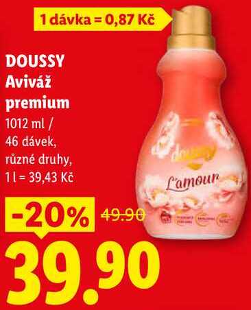 DOUSSY Aviváž premium, 1012 ml/46 dávek