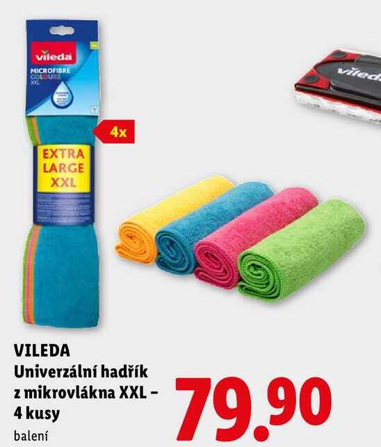 VILEDA Univerzální hadřík z mikrovlákna XXL - 4 kusy