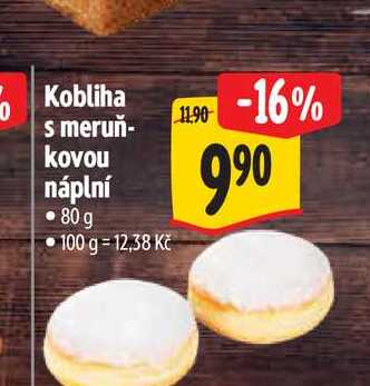 Kobliha s meruňkovou náplní 80g