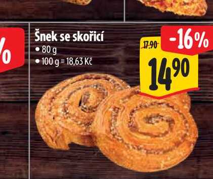 Šnek se skořicí 80 g 