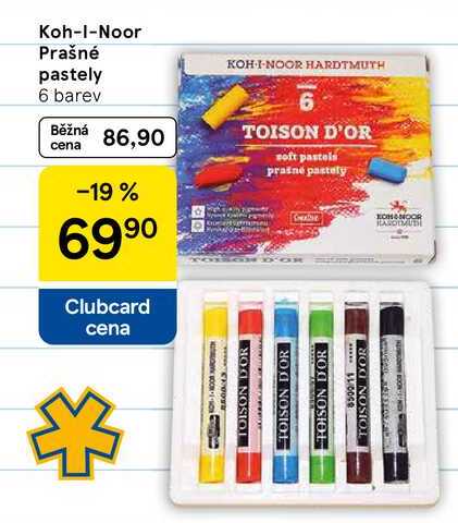 Koh-I-Noor Prašné pastely, 6 barev  