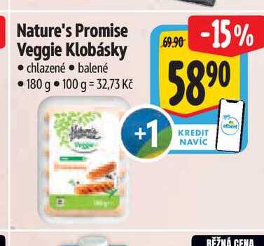 Nature's Promise Veggie Klobásky 180 g