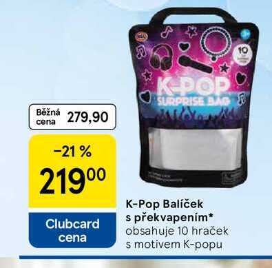 K-Pop Balíček s překvapením, obsahuje 10 hraček s motivem K-popu 