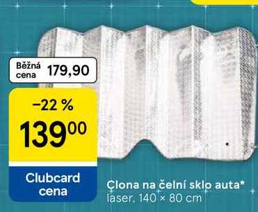 Clona na čelní sklo auta, laser. 140 x 80 cm 