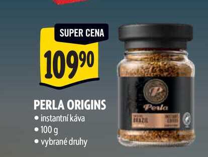 PERLA ORIGINS instantní káva 100 g