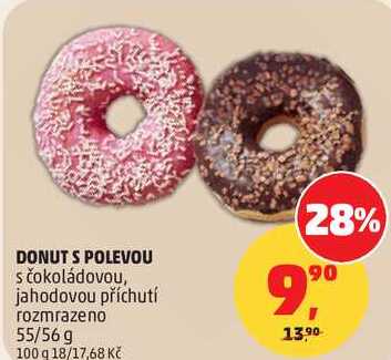 DONUTS POLEVOU s čokoládovou, 55 g