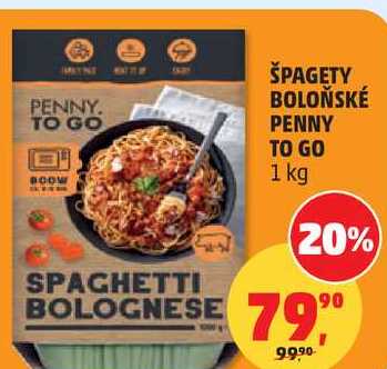 ŠPAGETY BOLOŇSKÉ PENNY TO GO, 1 kg 