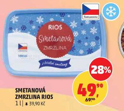 SMETANOVÁ ZMRZLINA RIOS, 1 l