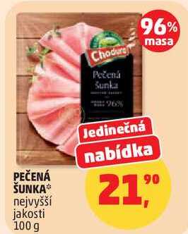PEČENÁ ŠUNKA nejvyšší jakosti, 100 g