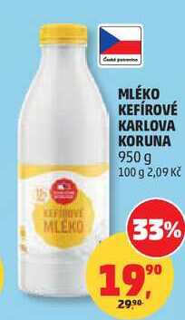 MLÉKO KEFÍROVÉ KARLOVA KORUNA, 950 g  