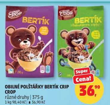 OBILNÉ POLŠTÁŘKY BERTÍK CRIP CROP různé druhy, 375 g 