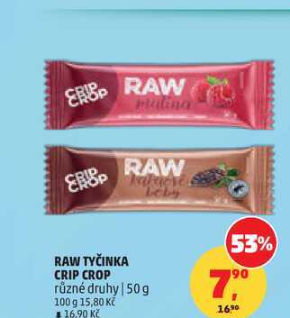 RAW TYČINKA CRIP CROP různé druhy, 50 g