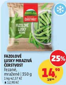 FAZOLOVÉ LUSKY MRAZIVÁ ČERSTVOST řezané, mražené, 350 g  