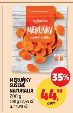 MERUŇKY SUŠENÉ NATURALIA, 200 g 