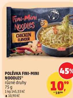 POLÉVKA FINI-MINI NOODLES různé druhy, 75 g 