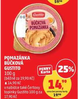 POMAZÁNKA BŮČKOVÁ GUSTITO, 100 g   