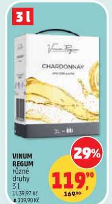 VINUM REGUM různé druhy, 3 l  