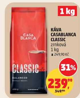 KÁVA CASABLANCA CLASSIC zrnková, 1 kg