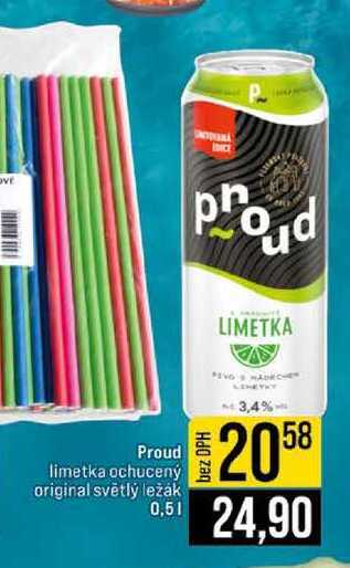 Proud limetka ochucený original světlý ležák 0,5l