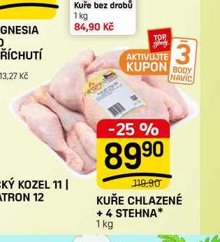 KUŘE CHLAZENÉ + 4 STEHNA* 1 kg 