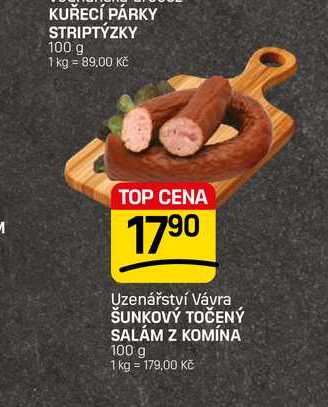 ŠUNKOVÝ TOČENÝ SALÁM Z KOMÍNA 100 g 