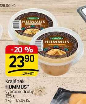 HUMMUS* vybrané druhy 135 g