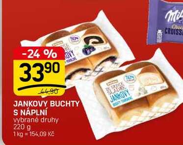 JANKOVY BUCHTY S NÁPLNÍ vybrané druhy 220 g 