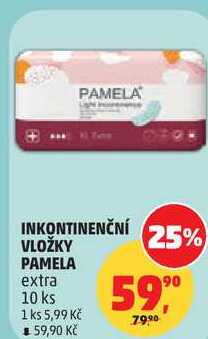 INKONTINENČNÍ VLOŽKY PAMELA extra, 10 ks 