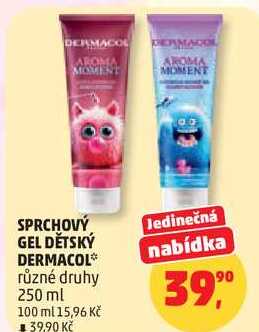 SPRCHOVÝ GEL DĚTSKÝ DERMACOL různé druhy, 250 ml  