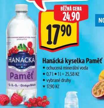 Hanácká kyselka Paměť, 0,7 l