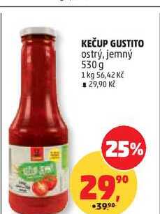 KEČUP GUSTITO ostrý, 530g