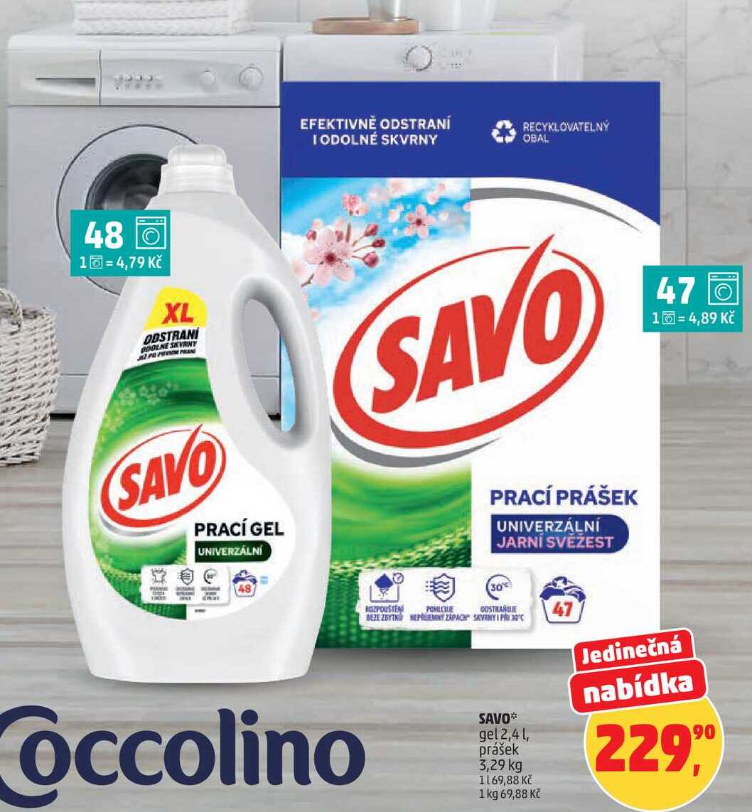 SAVO gel 2,4 l, prášek 3,29 kg 