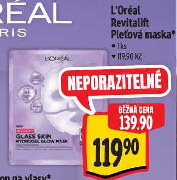L'Oréal Revitalift Pleťová maska