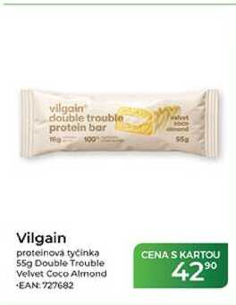 Vilgain proteinová tyčinka 55g Double Trouble Velvet Coco Almond  