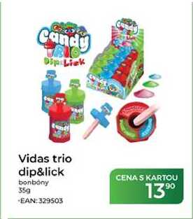 Vidas trio dip&lick bonbóny 35 g