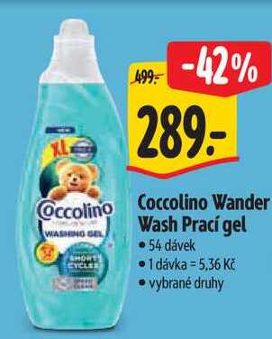 Coccolino Wander Wash Prací gel, 54 dávek