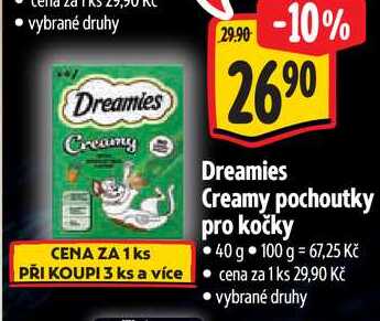 Dreamies Creamy pochoutky pro kočky, 40 g