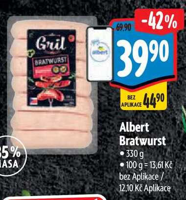 Albert Bratwurst, 330 g