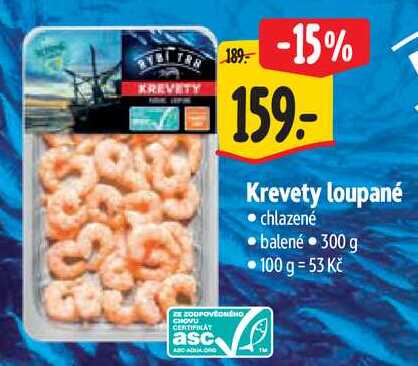 Krevety loupané, 300 g