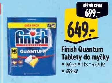 Finish Quantum Tablety do myčky, 140 ks