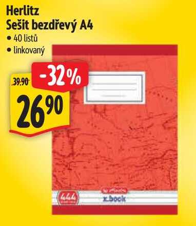 Herlitz Sešit bezdřevý A4 