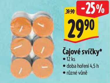 Čajové svíčky, 12 ks