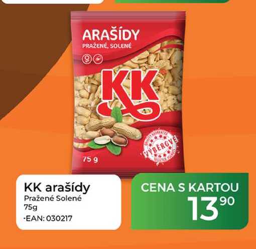 KK arašídy Pražené Solené 75g  