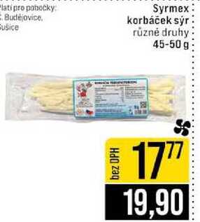 Syrmex korbáček sýr různé druhy 45-50 g