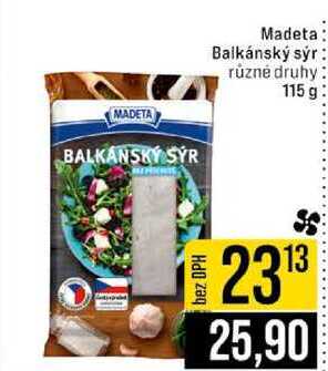 Madeta Balkánský sýr různé druhy 115 g 