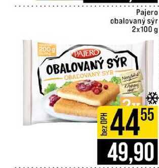Pajero obalovaný sýr 2x100 g 