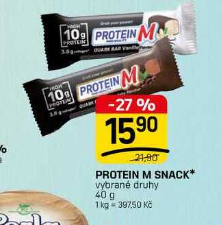 PROTEIN M SNACK* vybrané druhy 40 g