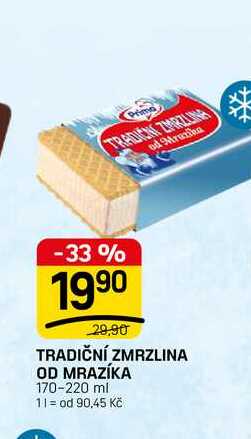 TRADIČNÍ ZMRZLINA OD MRAZÍKA 170-220 ml 
