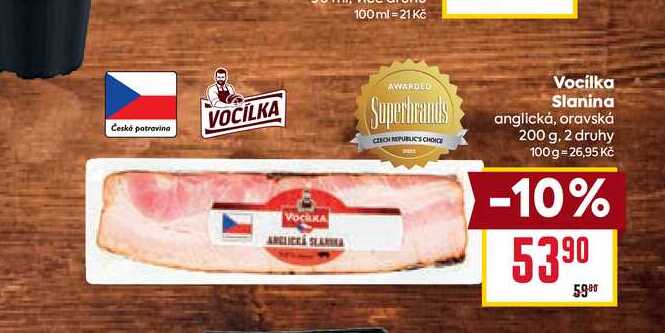 Vocilka Slanina anglická, oravská 200 g