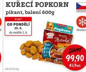 KUŘECÍ POPKORN pikant, balení 600g 